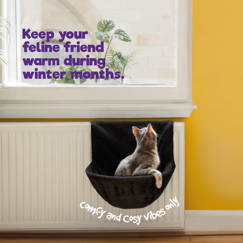 Deluxe Cat Radiator Bed - Black